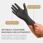 Dr. Glove Nitril Einmalhandschuhe puderfrei, schwarz 100 Stück – Bild 3